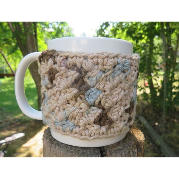 Crochet Cup Cozy, Handmade Coffee Mug or Tea Warmer - Picture 3 of 4